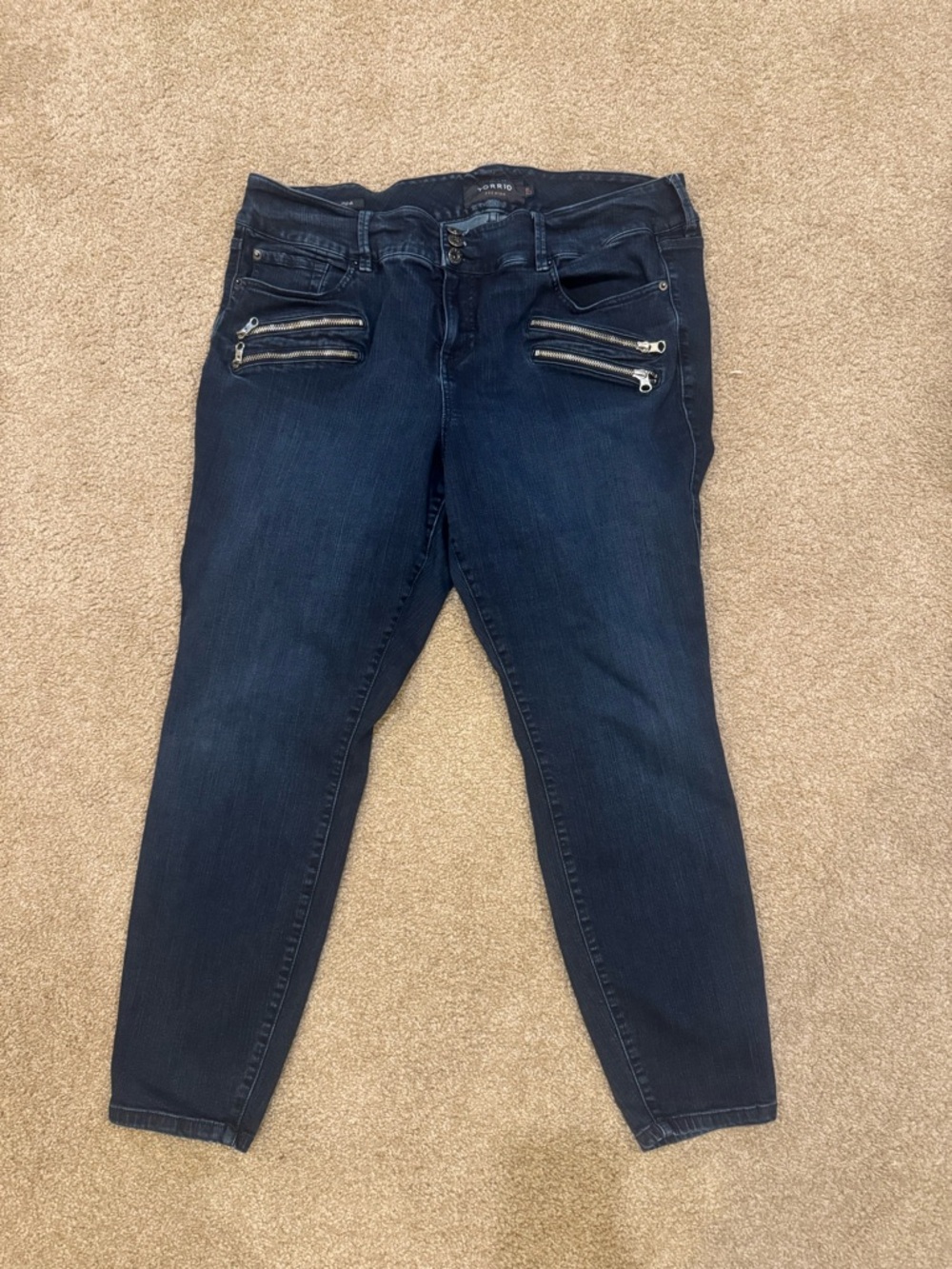 Torrid Dark Blue Skinny Jeans